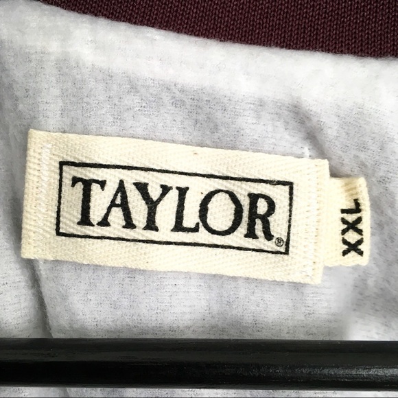 Vintage Taylor burgundy oversized satin bomber varsity jacket xxl unisex - Picture 4 of 11